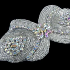 Aplicación Termoadhesiva Strass Y Rocalla 14,5cm X 7,5cm -Merceria Botton aplicacion termoadhesiva strass y rocalla 145mm x 75mm 1