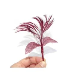 Aplique De Plumas Con Tres Hojas 12cm. Varios Colores