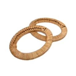 Asas Ovaladas Madera Trenza. Varios Colores -Merceria Botton asas ovaladas madera trenza 1