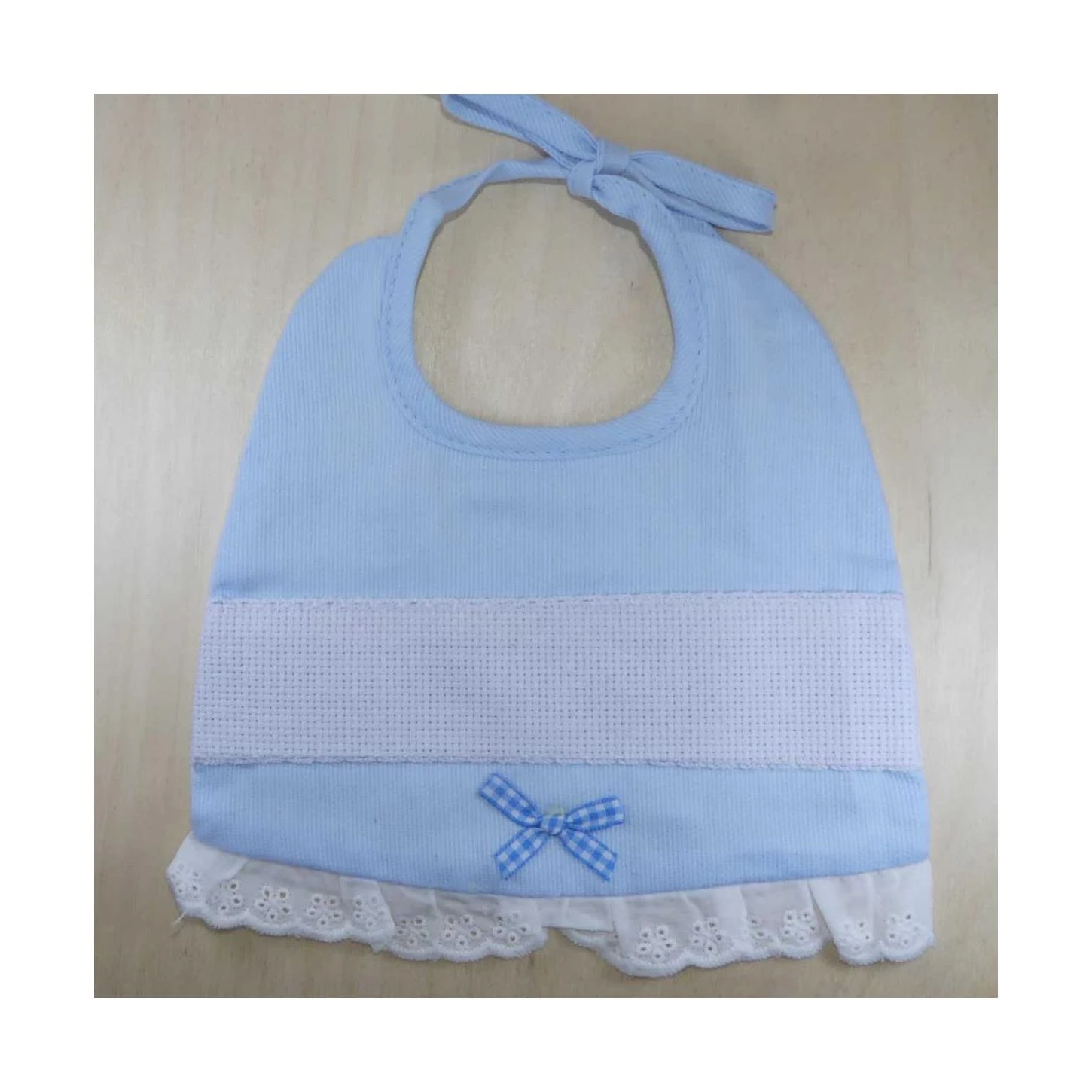 Babatel Con Lazo Vichy Y Tira Bordada. Varios Colores 3 Babatel Con Lazo Vichy Y Tira Bordada. Varios Colores