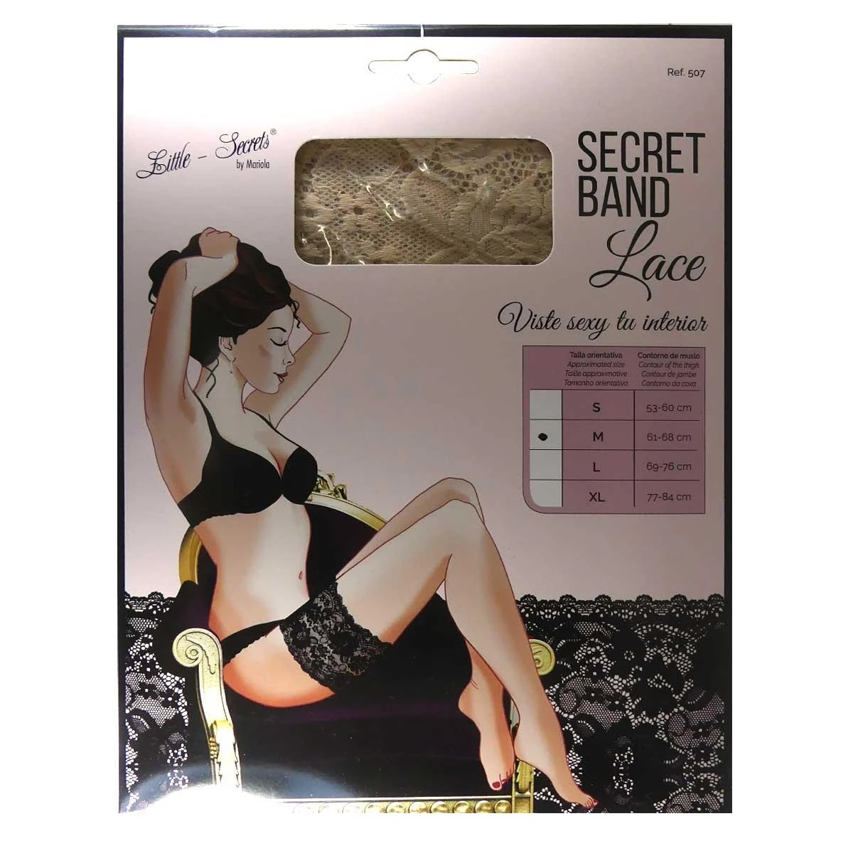 Blonda Elástica Antirrozaduras Encaje. Varias Tallas Y Colores 3 Blonda Elástica Antirrozaduras Encaje. Varias Tallas Y Colores