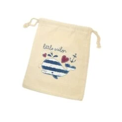 Bolsa Para Merienda Con Dibujo Ballena -Merceria Botton bolsa para merienda con dibujo ballena 1