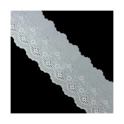 Bordado Algodón Blanco 6cm. Conjunto 31