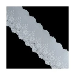 Bordado Blanco Algodón Blanco 65mm. Conjunto 90