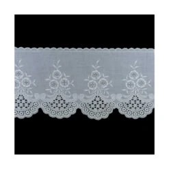 Bordado Blanco Batista 95mm. Composición Floral