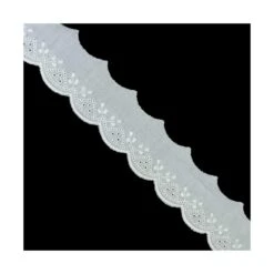 Bordado Blanco Conjunto Floral 35mm. Conjunto 54