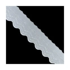 Bordado Blanco Onda Perforada 4cm. Conjunto 70