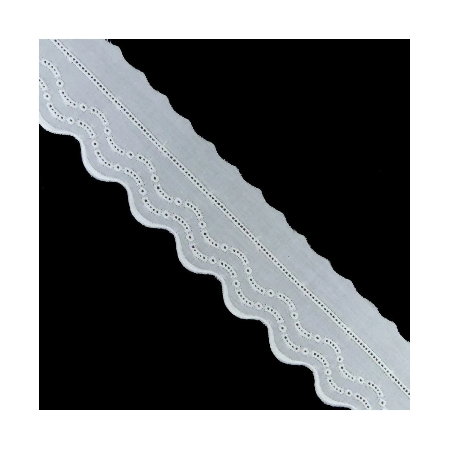 Bordado Blanco Onda Perforada 4cm. Conjunto 70 3 Bordado Blanco Onda Perforada 4cm. Conjunto 70