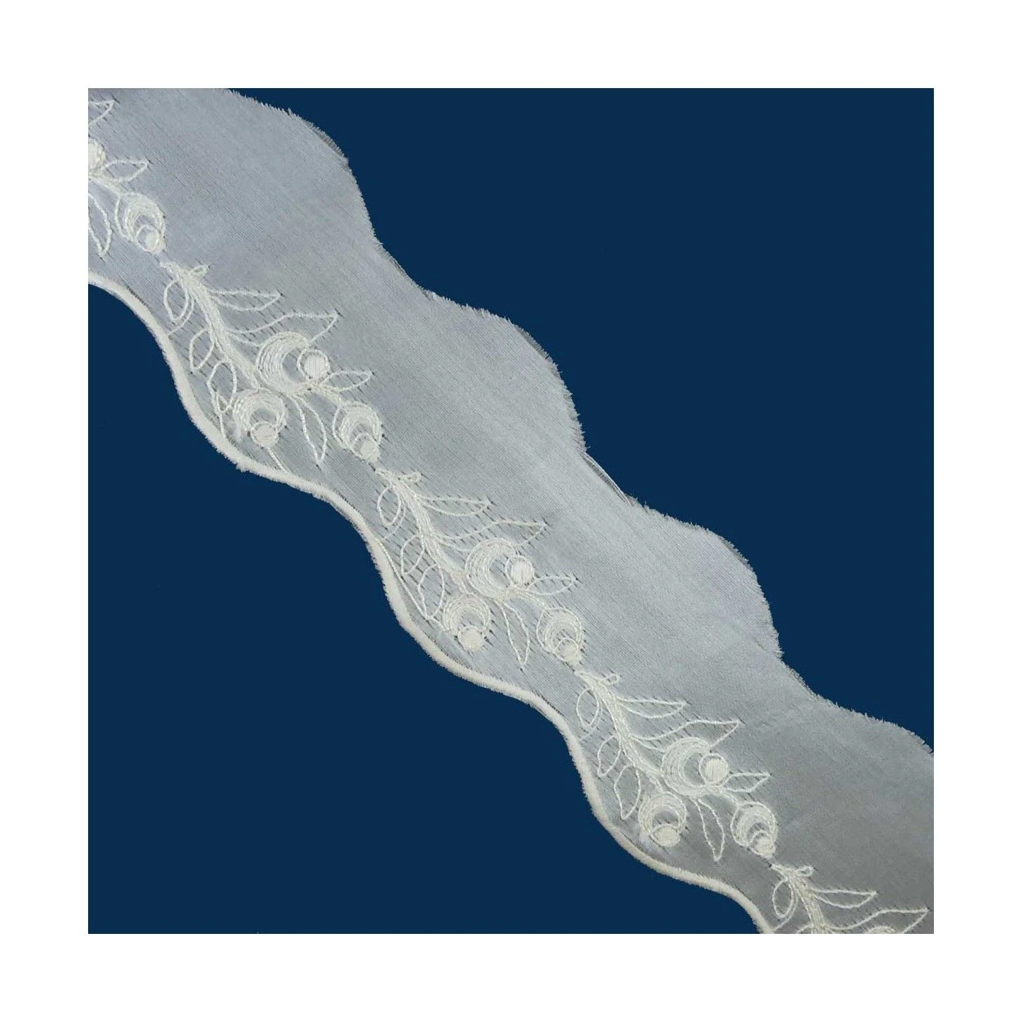 Bordado De Organza Crudo 5cm. Ramo Flores 3 Bordado De Organza Crudo 5cm. Ramo Flores