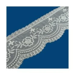 Bordado Organza Marfil 65mm -Merceria Botton bordado organza marfil 65mm 1