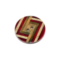 Botón De Coco Con Estampado Mosaico Multicolor 5 Botón De Coco Con Estampado Mosaico Multicolor -Merceria Botton boton de coco con estampado mosaico multicolor 1