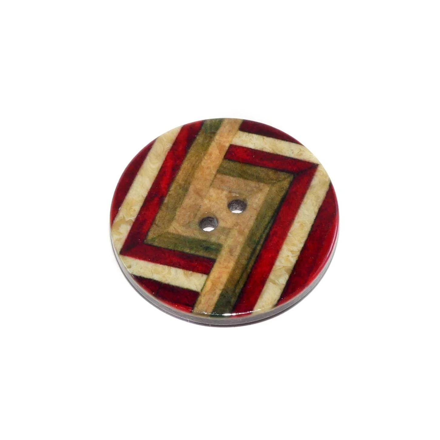 Botón De Coco Con Estampado Mosaico Multicolor 4 Botón De Coco Con Estampado Mosaico Multicolor - Imagen 2