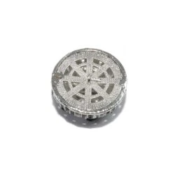 Botón Joya Media Bola De Cristal Blanco Y Negro -Merceria Botton boton joya media bola de cristal blanco y negro 3