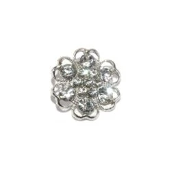 Merceria Botton -Merceria Botton boton joya treboles plata y strass 1