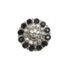 Botón Metal Flor Con Strass Y Cristal 25mm 1 Botón Metal Flor Con Strass Y Cristal 25mm -Merceria Botton boton metal flor strass cristal 25mm