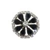 Botón Metal Margarita Con Strass Y Azabache Negro. Varios Tamaños -Merceria Botton boton metal margarita strass azabache negro