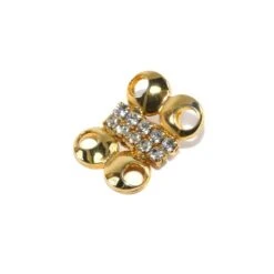 Broche Chaqueta Dorado Círculos Con Strass -Merceria Botton broche chaqueta dorado circulos con strass 1