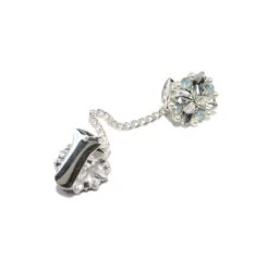 Broche Con Pinza Plata Con Cristal Y Perlas 5 Broche Con Pinza Plata Con Cristal Y Perlas -Merceria Botton broche con pinza plata con cristal y perlas 1