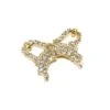 Broche De Strass Lazo Dorado 35x25mm 2 Broche De Strass Lazo Dorado 35x25mm -Merceria Botton broche de strass lazo dorado 35x25mm