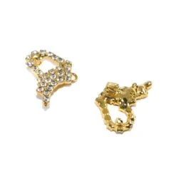 Broche De Strass Lazo Dorado 35x25mm -Merceria Botton broche de strass lazo dorado 35x25mm 2