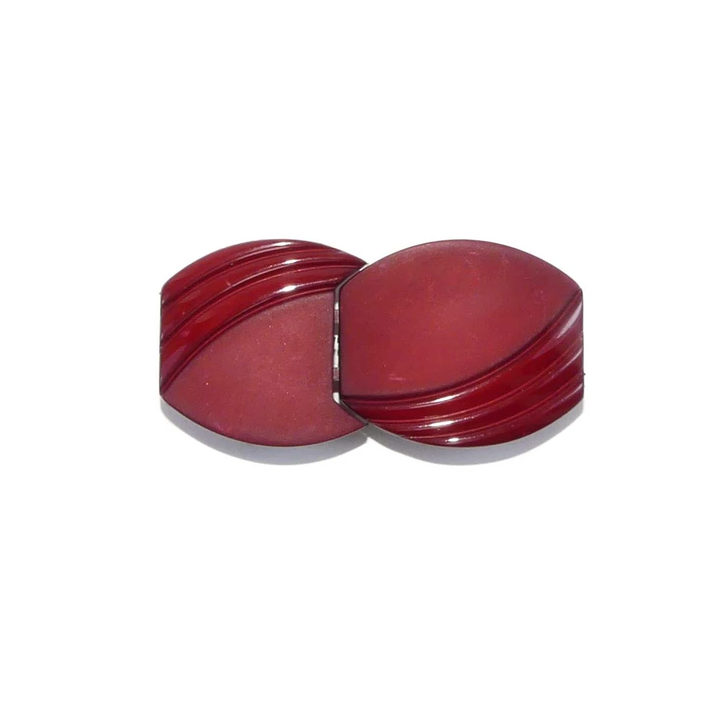 Broche Decorativo Cinturón Rayas Granate 4 Broche Decorativo Cinturón Rayas Granate - Imagen 2