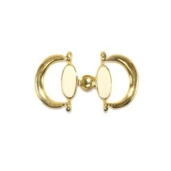 Broche Dorado Estribo Y óvalo Color 8cm
