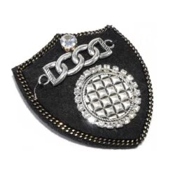 Broche Escudo Con Cadena Y Strass -Merceria Botton broche escudo con cadena y strass 1