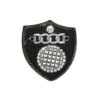 Broche Escudo Con Cadena Y Strass 1 Broche Escudo Con Cadena Y Strass -Merceria Botton broche escudo con cadena y strass