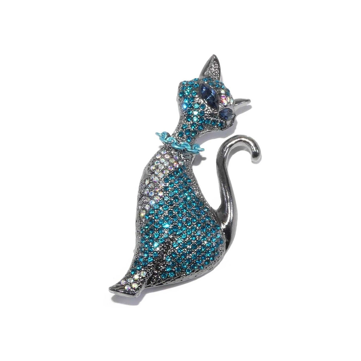 Broche Fantasía Con Imperdible Y Cristal. Gato 4 Broche Fantasía Con Imperdible Y Cristal. Gato - Imagen 2