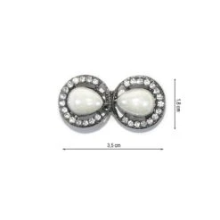 Broche Fantasia Strass Con Imiperla. Varios Colores