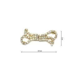 Broche Joya Lazo Dorado Con Strass -Merceria Botton broche joya lazo dorado con strass 1