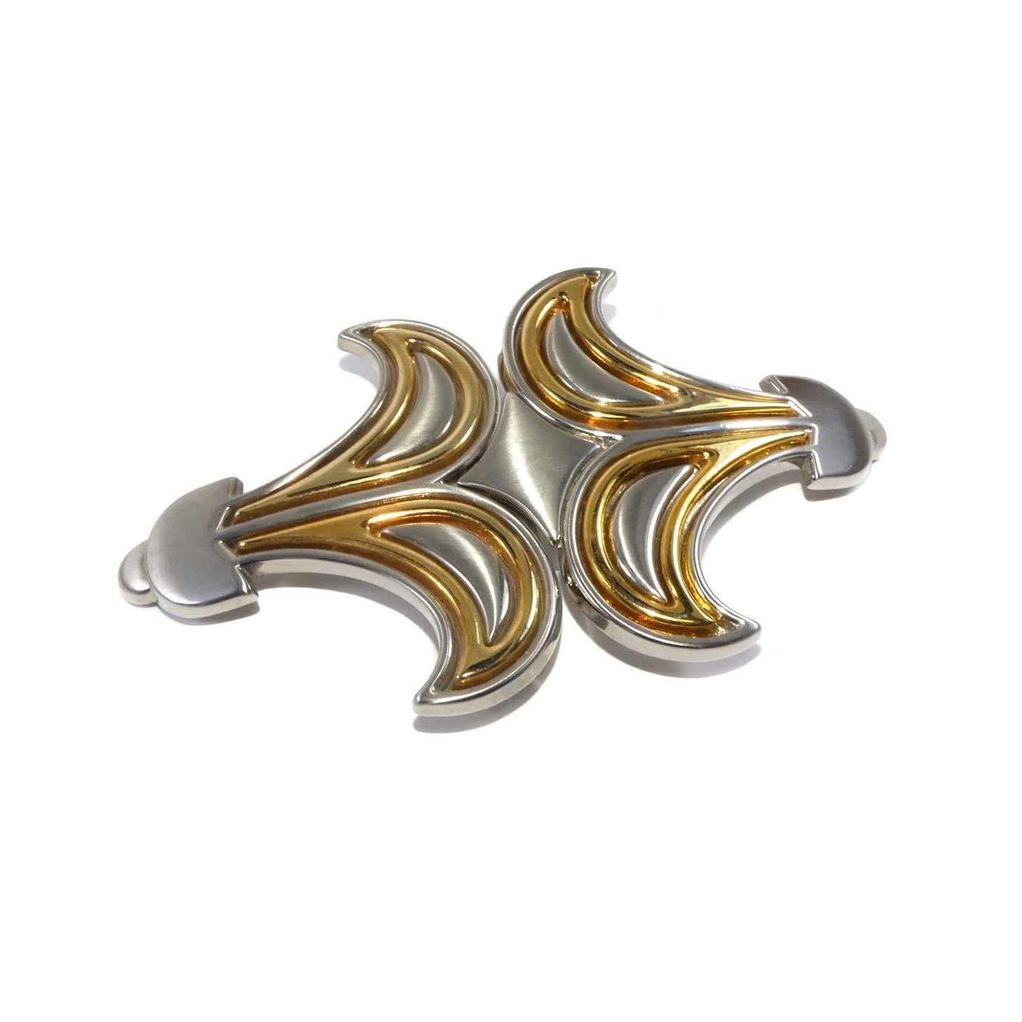 Broche Metal Arabesco Oro Y Plata 4 Broche Metal Arabesco Oro Y Plata - Imagen 2