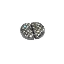 Broche Metal Con Minicristales. Pavonado Y Plata -Merceria Botton broche metal con minicristales pavonado y plata 1