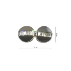 Broche Metal Redondo Con Cristal. Plata