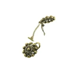 Broche Metálico Charro Con Pinza. Oro Y Plata Vieja -Merceria Botton broche metalico charro con pinza oro y plata vieja 1