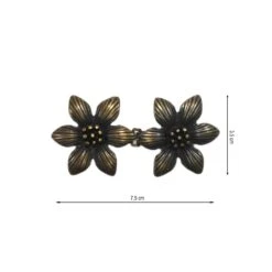 Broche Metálico Flor Abierta. Varios Colores