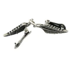 Broche Metálico Plumas Con Pinza. Oro Y Plata Vieja -Merceria Botton broche metalico plumas con pinza oro y plata vieja 1