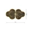 Broche Metálico Trébol 60x33mm. Oro Viejo 2 Broche Metálico Trébol 60x33mm. Oro Viejo -Merceria Botton broche metalico trebol 60x33mm