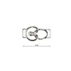 Broche Metalizado Con Strass