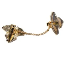 Broche Metalizado Y Cristal En Triángulo Con Pinza. Varios Colores -Merceria Botton broche metalizado y cristal en triangulo con pinza 1