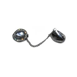 Broche Metalizado Y Cristal Ovalado Con Pinza 5 Broche Metalizado Y Cristal Ovalado Con Pinza -Merceria Botton broche metalizado y cristal ovalado con pinza 1