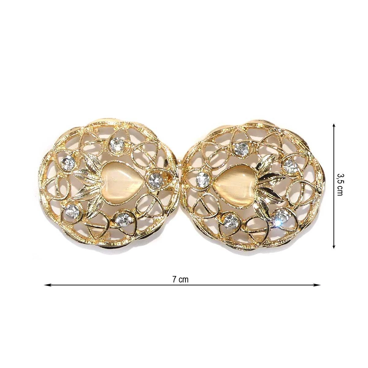 Broche Strass Corazón. Varios Colores