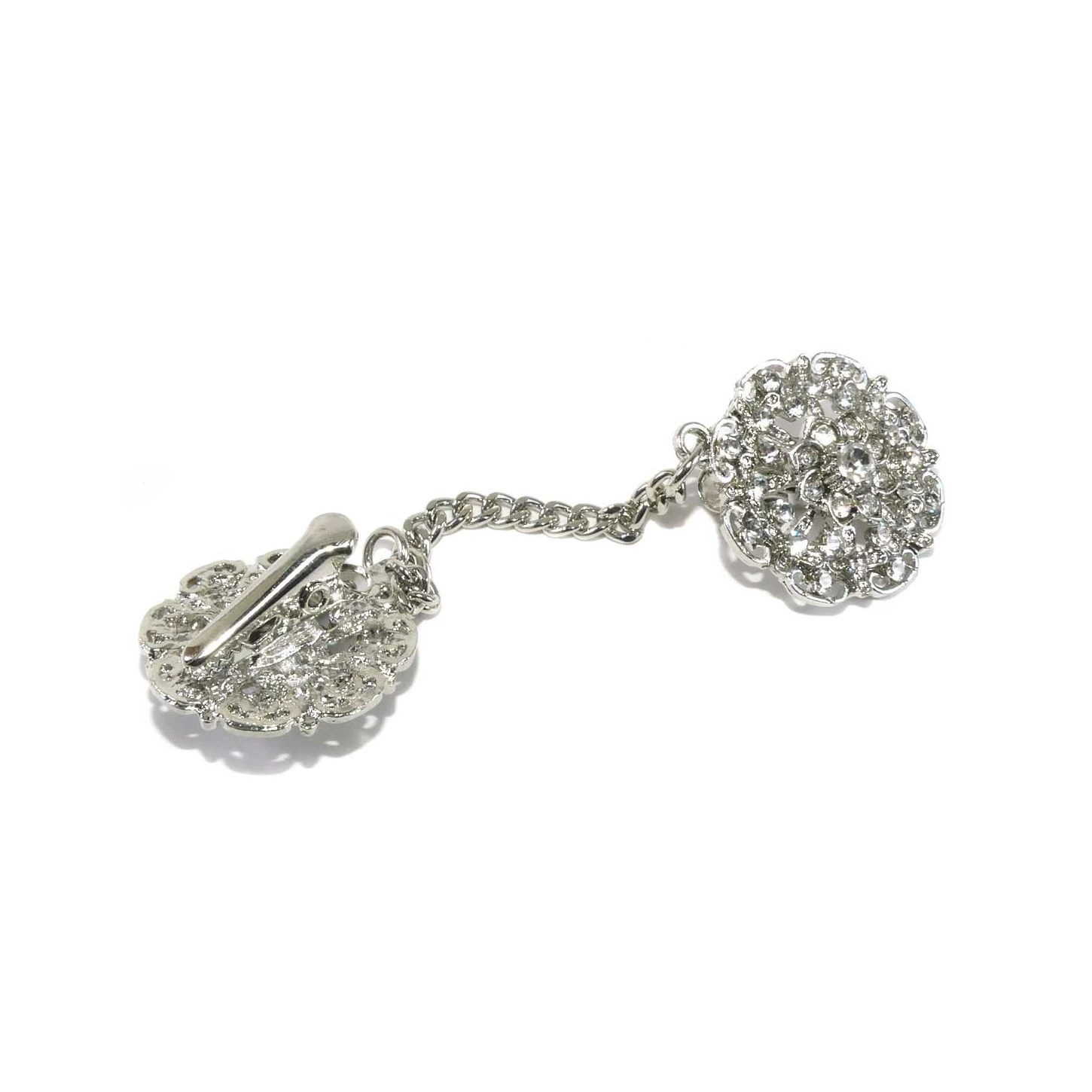 Broche Strass Diseño Charro Con Pinzas. Plata Y Oro 4 Broche Strass Diseño Charro Con Pinzas. Plata Y Oro - Imagen 2