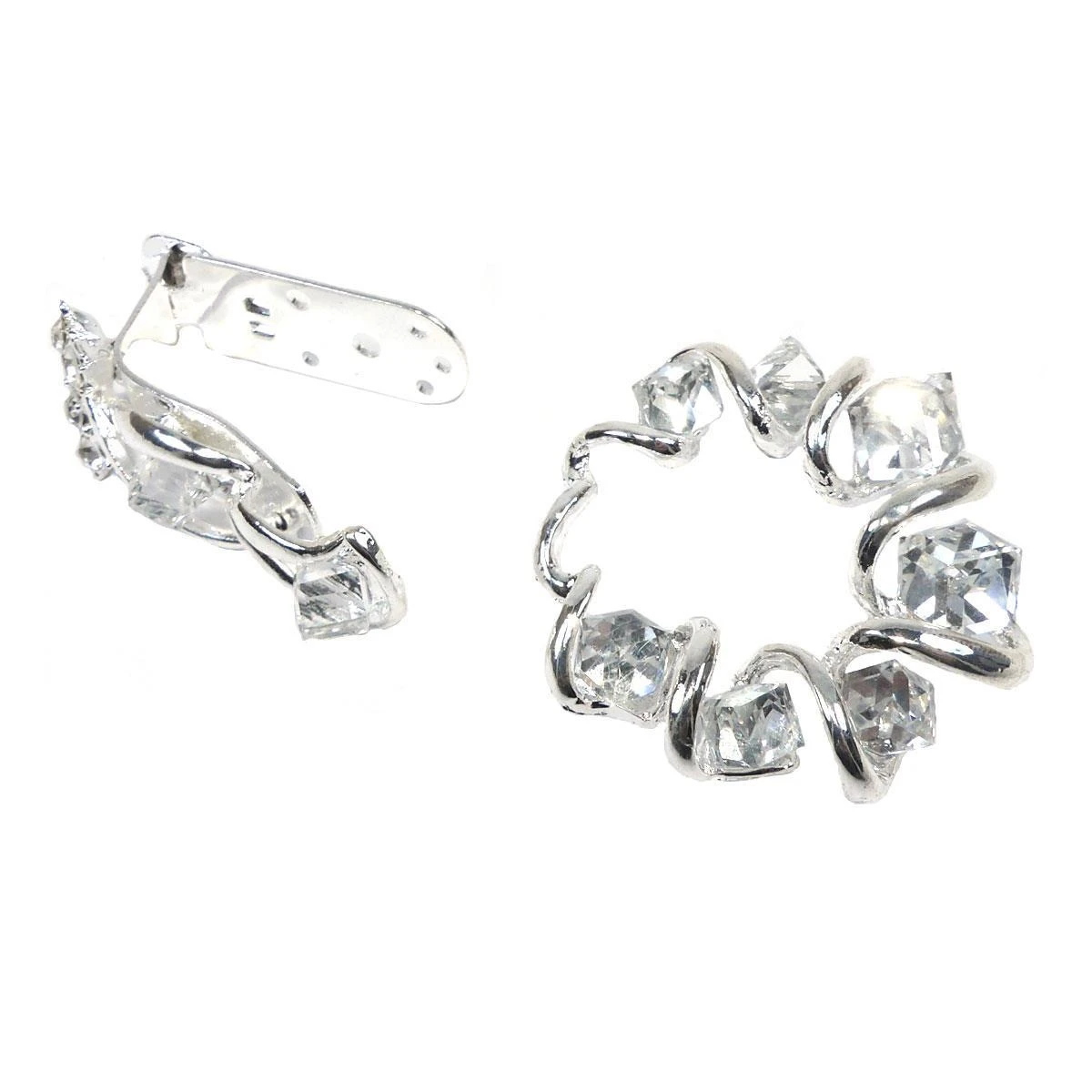 Broche De Strass Metalizado Con Pinza 7,5cm 4 Broche De Strass Metalizado Con Pinza 7,5cm - Imagen 2