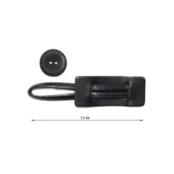 Broche Trenka De Imipiel Y Botón Negro