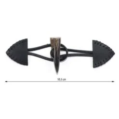 Broche De Trenka Piel Con Pespunte