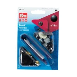 Broches Presión Anorak Negro Con Ensamblador 15mm. Prym