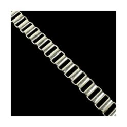 Cadena De Acero Con Anilla Rectangular. Oro