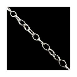 Cadena De Acero Con Eslabón Plata 1,3cm