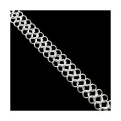 Cadena De Acero Malla 1,8cm. Oro Y Plata